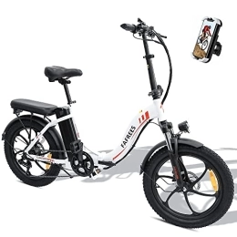 Fafrees Bicicletas eléctrica Bicicleta eléctrica Plegable Fafrees F20, Bicicleta eléctrica Urbana de 20"y 250 W, MTB eléctrica de 7 velocidades, batería extraíble de 15 Ah (Blanco)