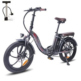 Fafrees Bicicleta Bicicleta eléctrica plegable Fafrees F20-PRO, Fatbike de 20 "con batería de18AH, bicicleta de ciudad eléctrica para adultos de 250W, kilometraje 170km, gris