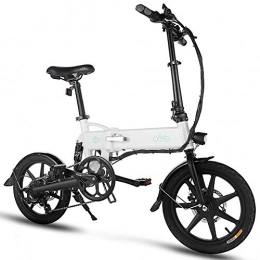 Phaewo Bicicleta Bicicleta Eléctrica Plegable, Fiido D2 Ebike 7.8Ah Batería de Lones de Litio 250W Tres Modalidades de Funcionamiento 16 Pulgadas con luz LED Frontal para Adultos (D2-Blanco)