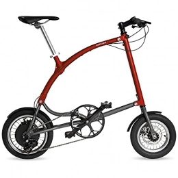Bicicleta eléctrica Plegable OSSBY Curve Electric ROJA - ebike Urbana Plegable para Ciudad - 70km de autonomía - 3 Velocidades - Rueda de 14" - Cuadro de Aluminio - Fabricada en España