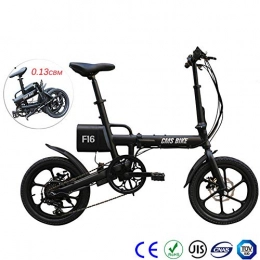 MOIMK Bicicleta Bicicleta Eléctrica Plegable para Adultos 16 Pulgadas 40-60KM Batería De Larga Duración / Frenos De Disco Mecánicos Delanteros Y Traseros 36V7.8AH Batería / Faros LED / Tres Modos De Conducción
