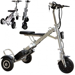 GUOE-YKGM Bicicletas eléctrica Bicicleta Eléctrica Plegable para Adultos, Peso Ligera Ebike Triciclos Patinetes Bici Eléctricos con 36V 250W 5AH Batería de Litio-Ion, Eje trasero de 55cm, para Asistencia de Movilidad Y Viajes