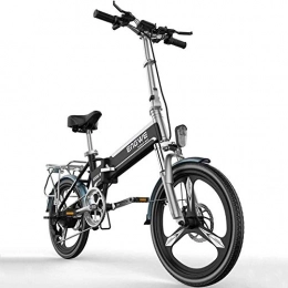 TCYLZ Bicicleta Bicicleta eléctrica plegable TCYLZ de 20 pulgadas plegable eléctrica, bicicleta eléctrica ligera, con batería de litio extraíble de 48 V, puerto de carga USB para adultos