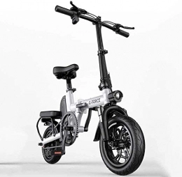 TCYLZ Bicicleta Bicicleta eléctrica plegable TCYLZ de aleación de aluminio con batería de iones de litio extraíble de 48 V, soporte para carga móvil, motor de buje portátil de 400 W