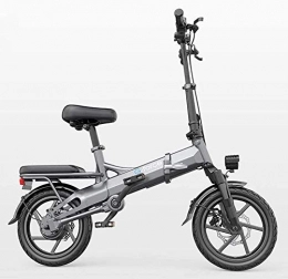 TCYLZ Bicicleta Bicicleta eléctrica plegable TCYLZ, sin cadena, tecnología de transmisión portátil, ligera, 48 V, batería de iones de litio extraíble, 400 W, tres modos de trabajo de 14 pulgadas con luz LED frontal