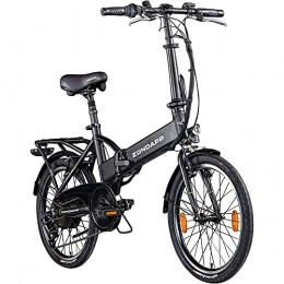 Bicicleta eléctrica plegable Zündapp E Bike Z101 de 20 pulgadas, para mujer, eléctrica, plegable, con desviador Shimano