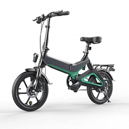 SOUTHERN WOLF Bicicleta Bicicleta Eléctrica Plegable16 ”| Batería Extraíble 7.5Ah | 3 Modos de Velocidad | Motor 250W | Velocidad Máxima 25 KM / H | Freno de Disco Doble | Superportátil | Pantalla LCD Plegable para Adultos