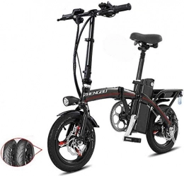 TCYLZ Bicicleta Bicicleta eléctrica TCYLZ ligera y de aluminio plegable E-Bike con pedales Power Assist y batería de iones de litio de 48 V con ruedas de 14 pulgadas y motor de buje de 400 W