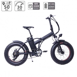 CHTOYS Bicicleta Bicicleta plegable 350W 48V 10Ah Bicicleta elctrica de potencia, luz de bicicleta LED, horquilla de suspensin y rueda integrada de radios de aleacin de magnesio sper liviana de 20