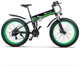 YAOJIA Bicicleta Bicicleta plegable adulto Bicicleta Eléctrica Plegable De 26 Pulgadas Para Ciclismo De Carretera Para Hombres Adultos | Con 48V 12.8AH Batería De Litio Desmontable De 21 Velocidades Refuerzo De Freno