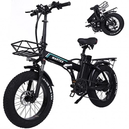 TODIMART Bicicleta Bicicleta Plegable Eléctrica Neumático Gordo 20"* 4" con Batería De Iones De Litio De 48V 15Ah, Bicicleta De Montaña De Ciudad De Largo Alcance, Fat Bike