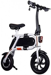 Capacity Bicicletas eléctrica Bicicleta Plegable eléctrica para Adultos, Scooter de batería de Litio 36V 8AH 350W, con iluminación LED Scooter eléctrico portátil, para Ciclismo al Aire Libre