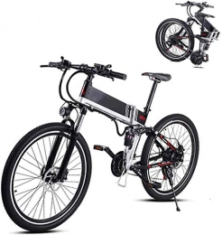 ZJZ Bicicletas eléctrica Bicicletas Bicicleta de montaña eléctrica plegable de 26 pulgadas con batería de litio de 48 V 350 W Bicicleta eléctrica eléctrica de aleación de aluminio con batería oculta y bicicleta eléctrica de c