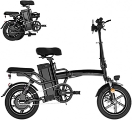 ZJZ Bicicletas eléctrica Bicicletas, Bicicleta eléctrica plegable, Bicicleta urbana de 400 W, Bicicleta eléctrica de 14 pulgadas con pantalla LCD, Batería de litio extraíble de 48 V, Bicicleta de suspensión completa para todo