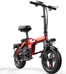 ZJZ Bicicleta Bicicletas, bicicletas eléctricas rápidas para adultos Bicicleta eléctrica portátil plegable Bicicleta híbrida para adultos Batería de iones de litio extraíble de 48 V Motor de 400 W Bicicleta de carr