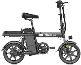 ZJZ Bicicletas eléctrica Bicicletas, bicicletas eléctricas rápidas para adultos Bicicletas eléctricas plegables portátiles de 14 pulgadas, motor de alta velocidad, tres modos de conducción, con batería de iones de litio extra