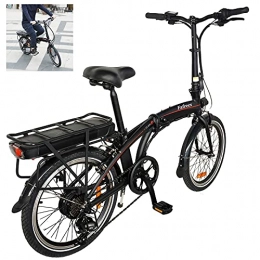 CM67 Bicicleta Bicicletas elctrica Plegables de 20 Pulgadas, Shimano 7 Frenos hidrulicos batera Integrada Litio 36V 10Ah Bicicletas De montaña para Hombres / Adultos