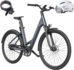 A Dece Oasis  bicicletas electricas adultos, 28’’bici electrica ebike urbana , Pedelec Belt Drive, City Bikes eléctricas Mujer Hombre with Smart App，Velocidad Máxima 25km / h, Pedal Assist Rango Ciclismo 50-100KM