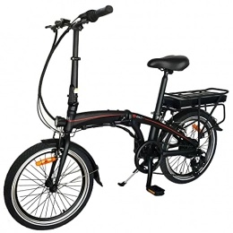 CM67 Bicicleta Bicicletas electricas Plegables 20 Pulgadas Engranajes de 7 velocidades 250W Cuadro Plegable de aleación de Aluminio Bicicleta Eléctrica Bicicleta eléctrica para viajeros
