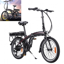 CM67 Bicicleta Bicicletas electricas Plegables 20 Pulgadas Engranajes de 7 velocidades 3 Modos de conducción Cuadro Plegable de aleación de Aluminio Adultos Unisex Compañero Fiable para el día a día