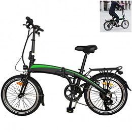 CM67 Bicicleta Bicicletas electricas Plegables Cuadro de aleación de Aluminio Plegable 20 Pulgadas 3 Modos de conducción 7 velocidades Batería de Iones de Litio Oculta 7.5AH extraíble