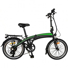 CM67 Bicicleta Bicicletas electricas Plegables Cuadro de aleación de Aluminio Plegable Rueda óptima de 20" 250W 7 velocidades Batería de Iones de Litio Oculta 7.5AH extraíble