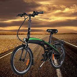 CM67 Bicicleta Bicicletas electricas Plegables E-Bike Rueda óptima de 20" 3 Modos de conducción 7 velocidades Batería de Iones de Litio Oculta 7.5AH extraíble