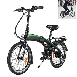CM67 Bicicleta Bicicletas electricas Plegables Marco Plegable 20 Pulgadas 250W 7 velocidades Batería de Iones de Litio Oculta de 7, 5AH