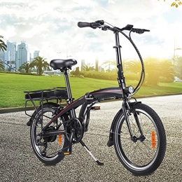 CM67 Bicicleta Bicicletas electrico 20 Pulgadas Engranajes de 7 velocidades 250W Batería extraíble de Iones de Litio de 10 Ah Urbana Trekking Bicicleta eléctrica para viajeros