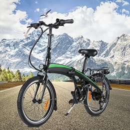 CM67 Bicicleta Bicicletas electrico Cuadro de aleación de Aluminio Plegable 20 Pulgadas 3 Modos de conducción Commuter E-Bike Autonomía de 35km-40km