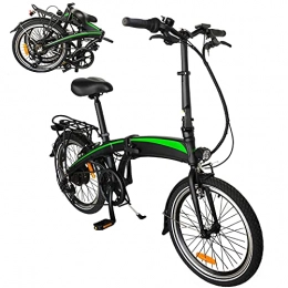 CM67 Bicicleta Bicicletas electrico Cuadro de aleación de Aluminio Plegable Motor Potente de 250W 250W 7 velocidades Autonomía de 35km-40km