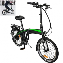 CM67 Bicicleta Bicicletas electrico Cuadro de aleación de Aluminio Plegable Motor Potente de 250W 250W 7 velocidades Batería de Iones de Litio Oculta 7.5AH extraíble