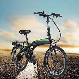 CM67 Bicicleta Bicicletas electrico Marco Plegable Rueda óptima de 20" 250W 7 velocidades Batería de Iones de Litio Oculta 7.5AH extraíble