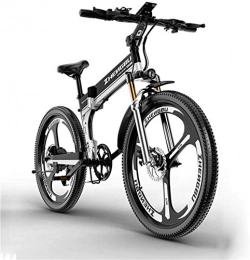 HUAQINEI Bicicleta Bicicletas eléctricas para adultos Bicicleta eléctrica, bicicleta de montaña plegable eléctrica con motor de 48V400W, batería de litio de 12AH, resistencia a 90 km, vehículos todo terreno todoterren