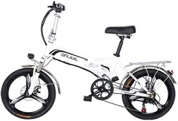 HUAQINEI Bicicletas eléctrica Bicicletas eléctricas para adultos Bicicleta eléctrica de ciudad plegable de 20 "350 W, Bicicleta eléctrica asistida Bicicleta deportiva con batería de litio extraíble de 48 V 10, 5 / 12, 5 Ah, Bicicl