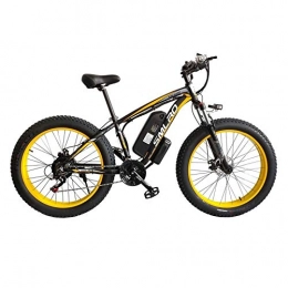 Home store Bicicletas eléctrica Bicicletas Eléctricas para Adultos, con Batería Extraíble de 36V / 13Ah, Neumáticos 4.0"Híbrido de 21 velocidades, para Ciclismo al Aire Libre, Viajes, ejercicioblack Yellow