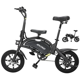 IENYRID Bicicleta Bicicletas eléctricas para Adultos Pedal Assist Bike, Bicicleta eléctrica Plegable de 14"con Asiento, Control de aplicación de Soporte | Alcance máximo de 15 Millas | 48V 7.5AH City E-Bikes