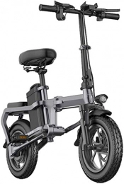 ZJZ Bicicletas eléctrica Bicicletas eléctricas plegables para adultos Aleación de aluminio Bicicleta eléctrica urbana de 14 pulgadas con batería de iones de litio de gran capacidad extraíble de 48 V sin cadena Mini bicicleta