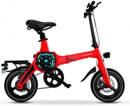 ZJZ Bicicleta Bicicletas eléctricas rápidas para adultos Bicicleta de montaña eléctrica plegable portátil de 14 pulgadas para adultos con batería de iones de litio de 36 V Bicicleta eléctrica de 400 W Potente motor