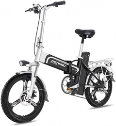 ZJZ Bicicleta Bicicletas eléctricas rápidas para adultos Bicicleta eléctrica ligera Ruedas de 16 pulgadas Bicicleta portátil con pedal 400W Power Assist Bicicleta eléctrica de aluminio Velocidad máxima de hasta 25