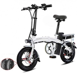 ZJZ Bicicletas eléctrica Bicicletas eléctricas rápidas para adultos Bicicleta eléctrica plegable de aluminio ligero con pedales Power Assist y batería de iones de litio de 48 V Bicicleta eléctrica con ruedas de 14 pulgadas y