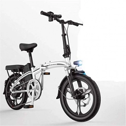 ZJZ Bicicleta Bicicletas eléctricas rápidas para adultos Bicicleta eléctrica plegable ligera y de aluminio con pedales Power Assist y batería de iones de litio de 48 V Bicicleta eléctrica con ruedas de 14 pulgadas