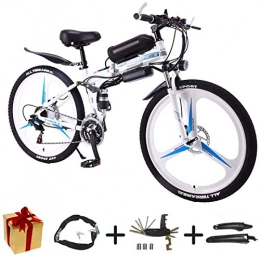 Bike Bicicleta BIKE Bicicleta Elctrica, Bicicleta Elctrica Plegable - Rueda de 26 Pulgadas Bicicleta Elctrica Aleacin de Aluminio Bicicleta de Ciclismo de Montaa de 36 V, Shimano 21 Velocidades para Adultos Bl