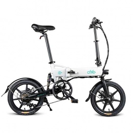 Bike Bicicleta Bike Plegable Bicicleta Eléctrica para Adultos De 16 Pulgadas Neumáticos 3 Montar Modos 250W Motor 25 Kmh 7.8Ah Batería De Litio White