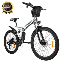 BIKFUN Bicicleta BIKFUN Bicicleta elctrica, 20" / 26" Ebike para Adulto, Batera de Litio-Ion(36V, 8Ah), 250W, Transmisin de Velocidad Shimano 7 (26 Aventura-Blanco)