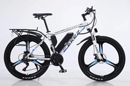 BWJL Bicicletas eléctrica BWJL Bicicletas eléctricas para los Adultos, en Bicicletas de aleación de magnesio Ebikes de Tierra, 26"batería extraíble 350W 36V 13Ah Litio-Ion Ebike Montaña Hombres, Azul, 13Ah80Km