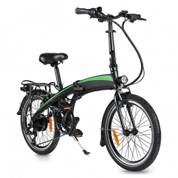 bzguld Bicicletas eléctrica bzguld Bicicleta eléctrica de 250W Ruedas de 20 Pulgadas Bicicletas eléctricas Plegables for Adultos Hombres Bicicleta eléctrica Bicicleta eléctrica de batería de 36V 7.5Ah (Color : Negro)