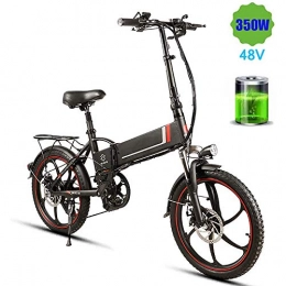 CARACHOME Bicicleta CARACHOME Bicicleta eléctrica, Bicicleta eléctrica Plegable 350W Motor 48V 10.4AH con Puerto de Carga USB 2.0 48V350W para Adultos Hombres Mujeres