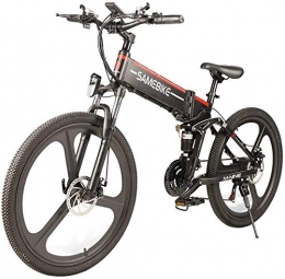 CARACHOME Bicicleta CARACHOME Bicicleta eléctrica para Adultos, Bicicleta eléctrica Plegable de 26 Pulgadas 48V 10Ah 350W Bicicleta de montaña eléctrica Plegable Cambio de 21 Niveles
