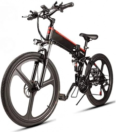 CCLLA Bicicletas eléctrica CCLLA Bicicleta eléctrica de 26 '' para Adultos 350W Motor 48V 10.4AH Batería de Iones de Litio extraíble 32Km / H Mountainbike 21 Niveles asistido por Cambio